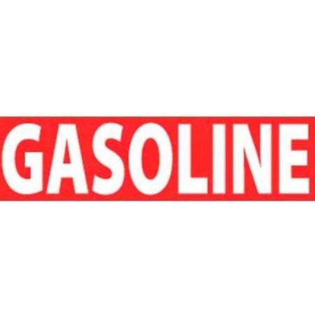 NATIONAL MARKER CO NMC Flammable/Combustible Sign, Gasoline, 2in X 5in, White/Red M725LP